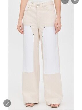 Rare! NWT Two-Tone La Ligne Dunton Wide Leg Carpenter Jeans
